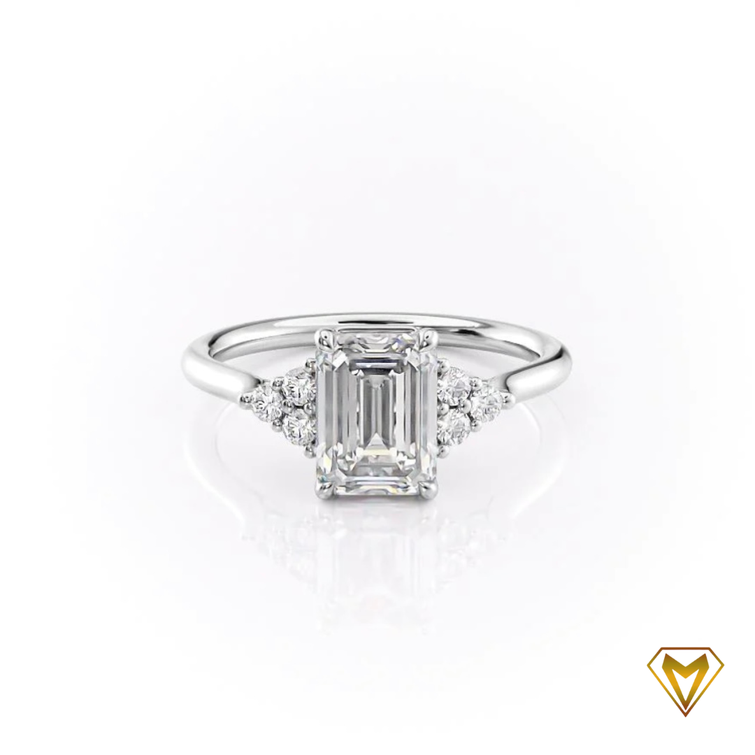 Emerald Framed Diamond Ring