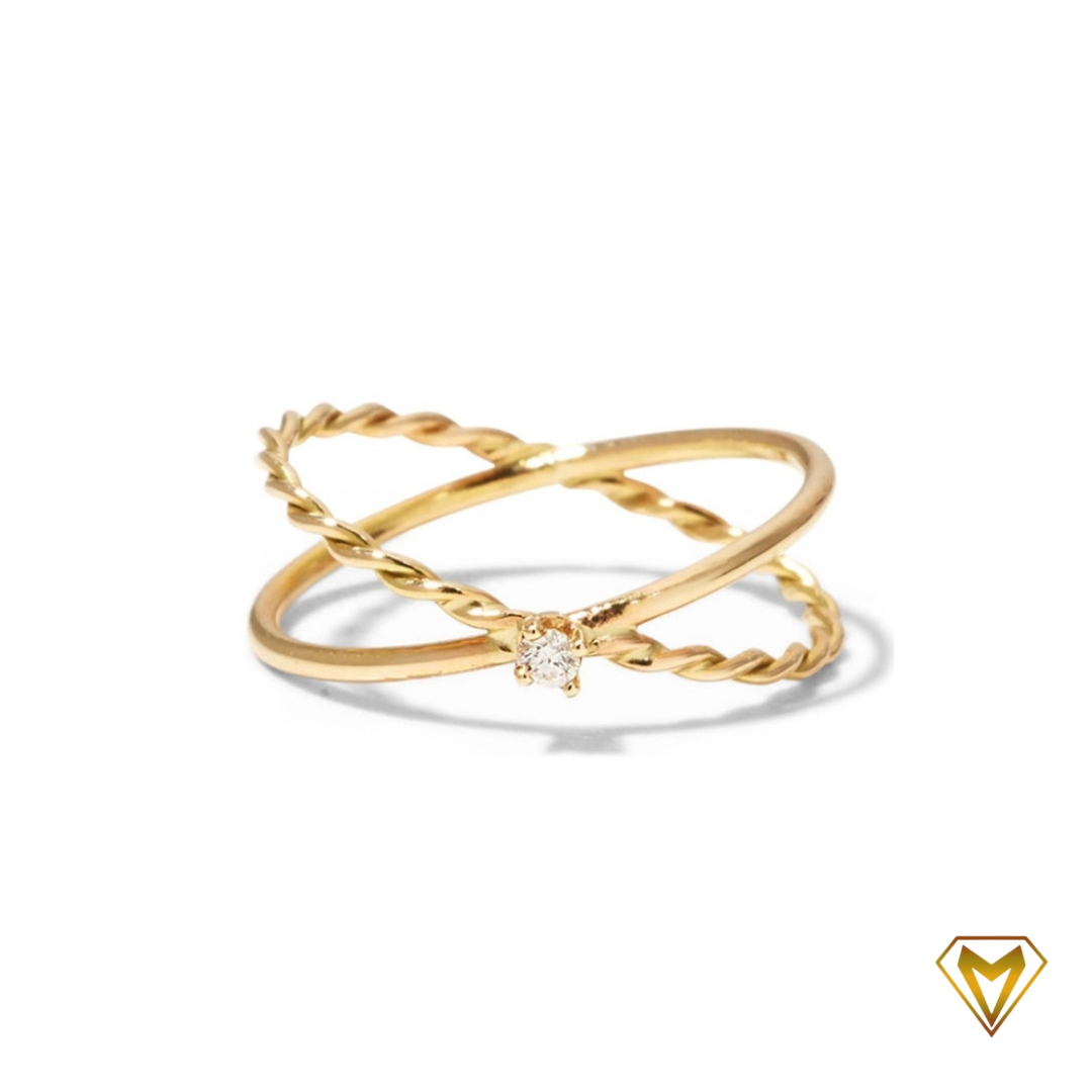 Crisscross Single Diamond