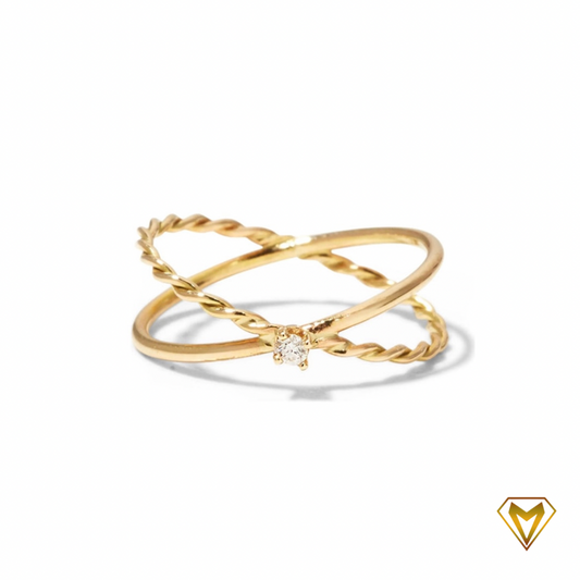 Crisscross Single Diamond