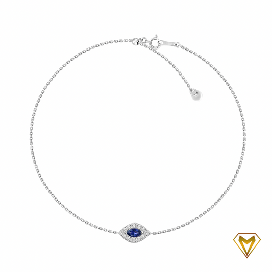 Blue Eye Diamond Necklace