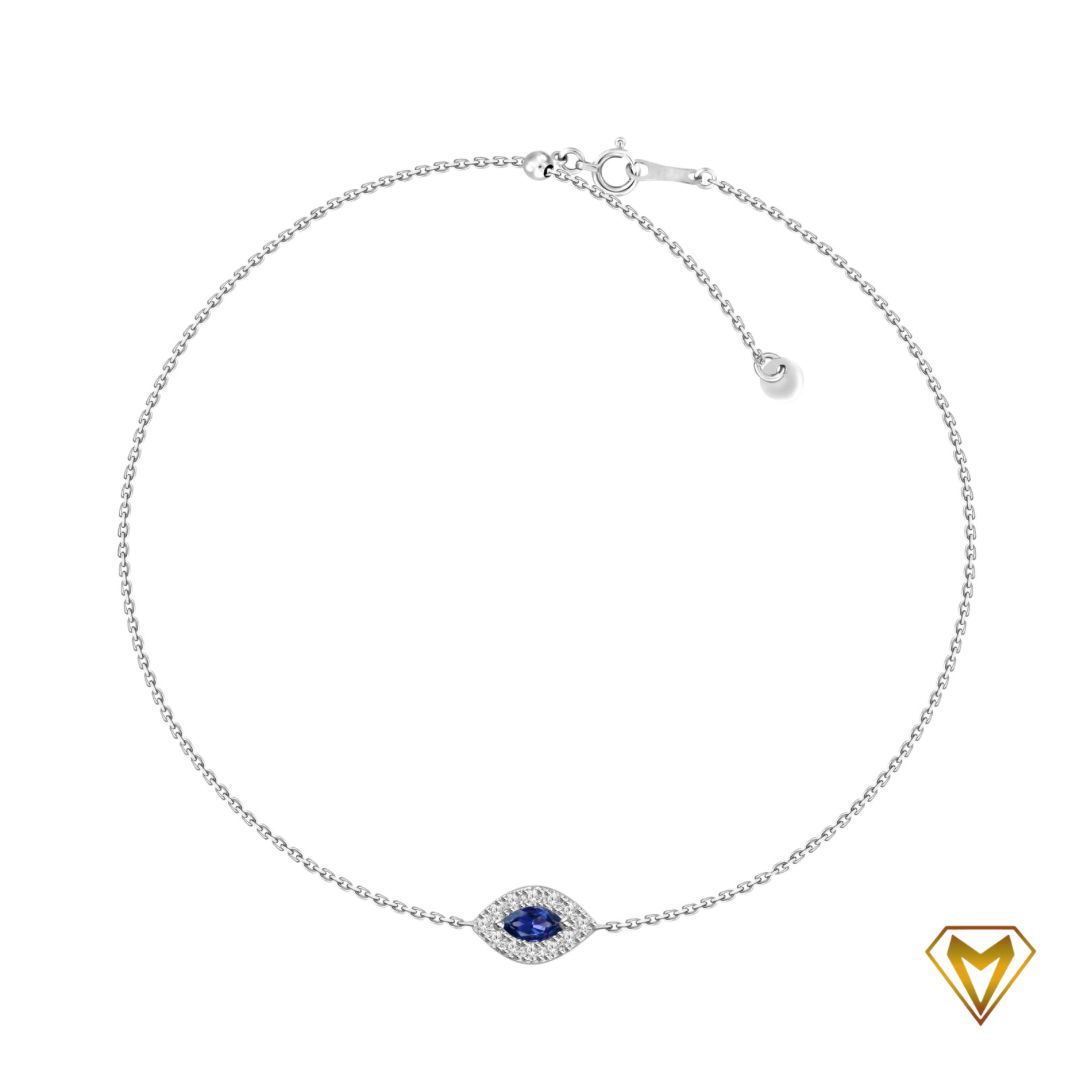 Blue Eye Diamond Necklace