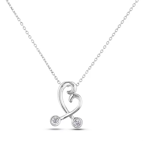 Crossed Heart Necklace
