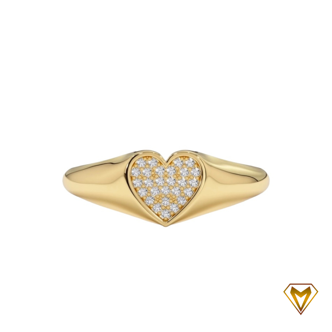 Heart Shape Gold Ring