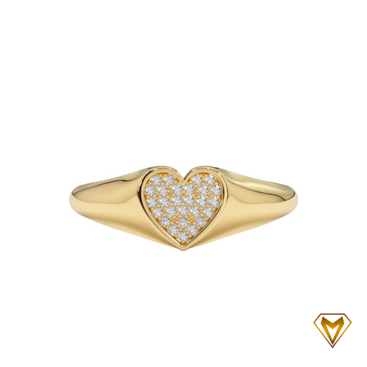 Heart Shape Gold Ring